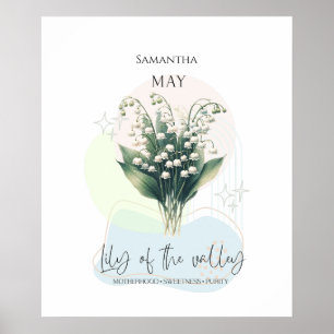 Lilly of the Valley Birth Flower of May Poster