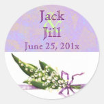 Lilly Of The Valley Bridal Date Sticker at Zazzle