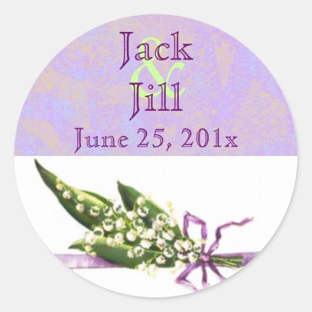 Lilly Of The Valley Bridal Date Sticker