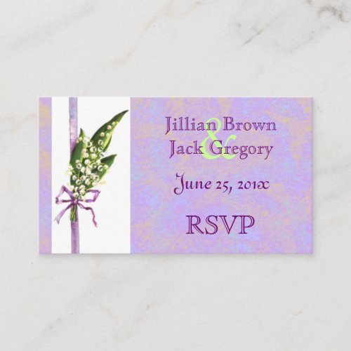 Lilly of the Valley BRIDAL RSVP card Business Cards
