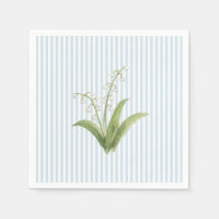 Lilly of the Valley Custom Wedding Blue Stripe