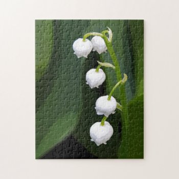 Lilly Of The Valley Photographic Art Jigsaw Puzzle by WackemArt at Zazzle