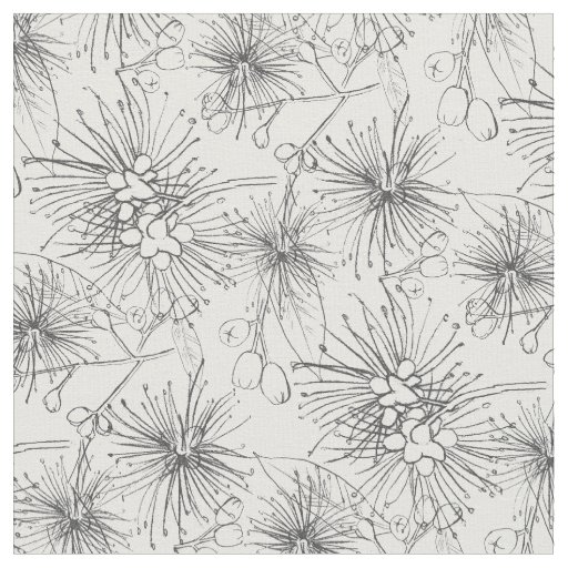 Lilly pilly botanical sketched repeat pattern fabric