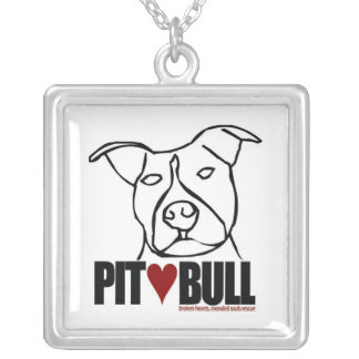 Lilly - Pit Bull Love Silver Plated Necklace