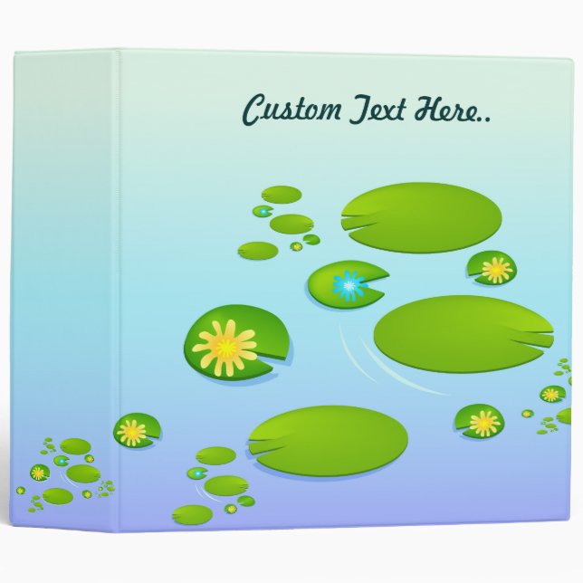 Lilly Pond 3 Ring Binder (Front/Spine)