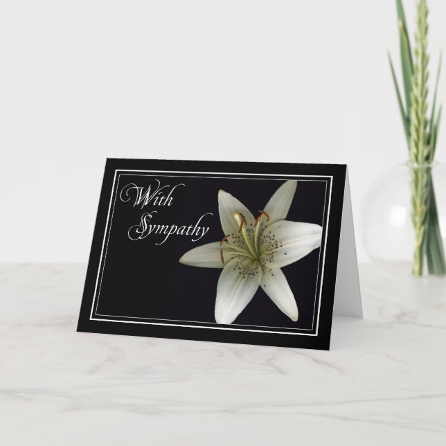 Lilly Sympathy/Condolence Car Card (Front)
