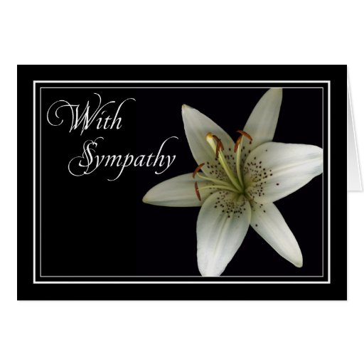 Lilly Sympathy/Condolence Car Card | Zazzle