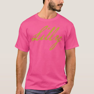 Lilly Typography Gold Script T-Shirt