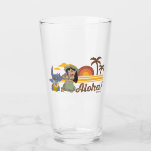Lilo and Stitch Aloha Glass