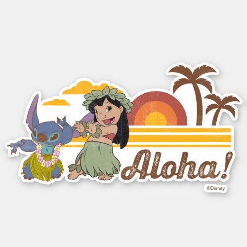 Lilo and Stitch  Aloha Sticker