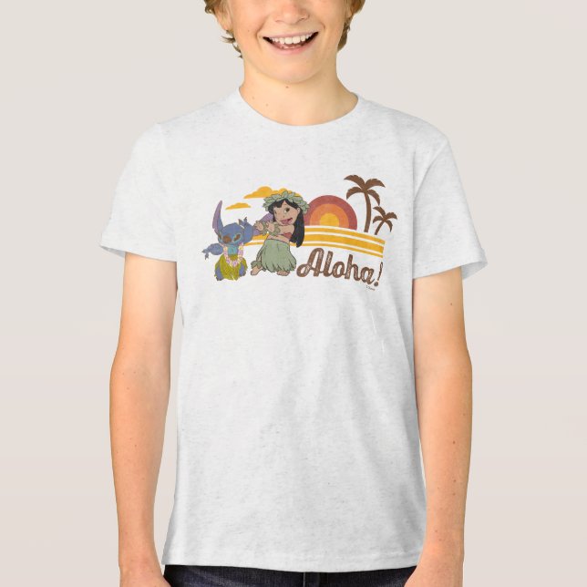 Lilo and Stitch | Aloha Tri-Blend Shirt (Front)
