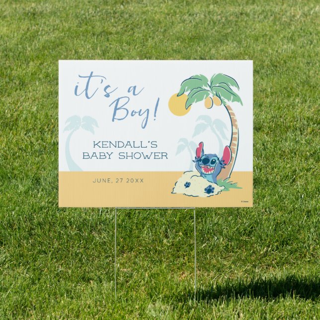 Lilo and Stitch Baby Shower | It's a Boy Sign (Insitu)