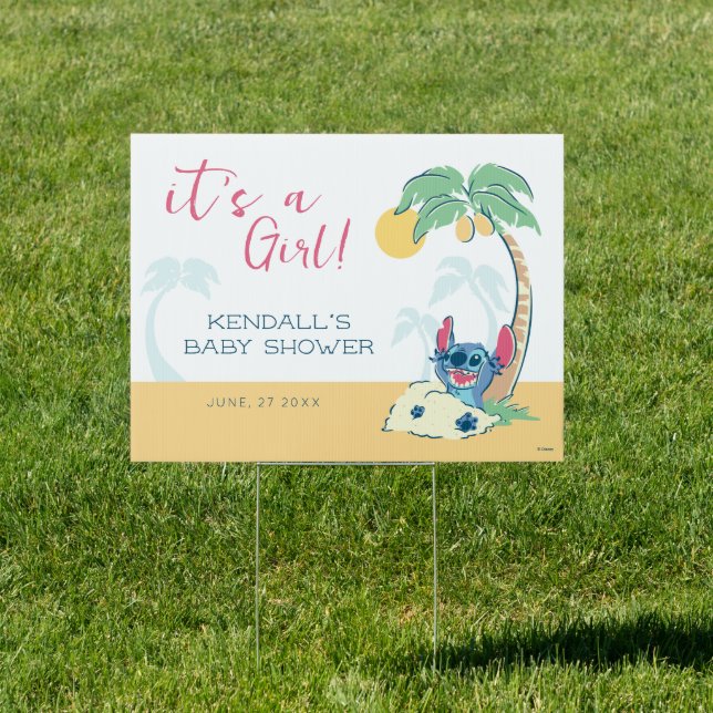 Lilo and Stitch Baby Shower | It's a Girl Sign (Insitu)