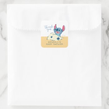 Lilo And Stitch Baby Shower Thank You Square Sticker by LiloAndStitch at Zazzle