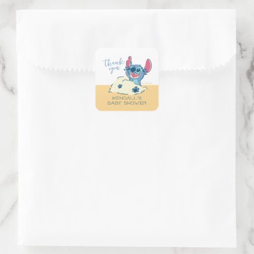 Lilo and Stitch Baby Shower Thank You Square Sticker