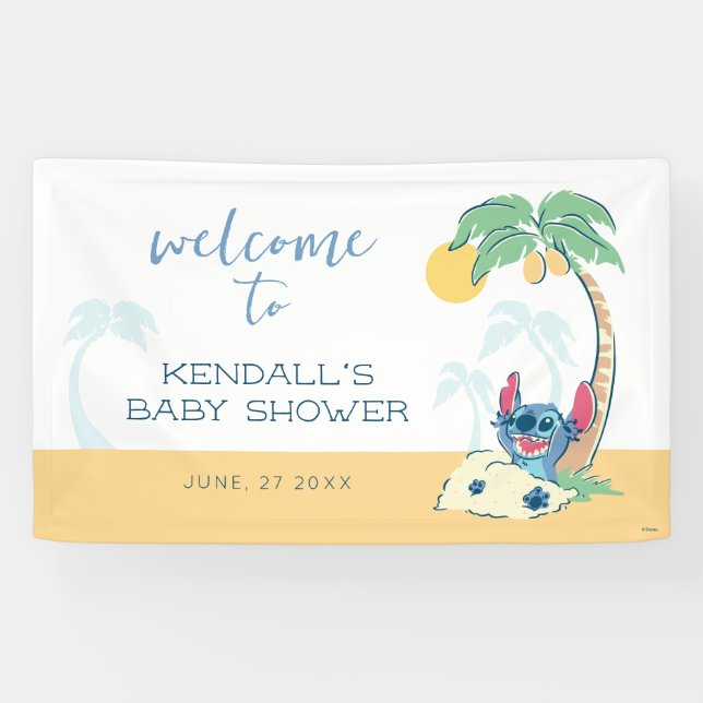 Lilo and Stitch Baby Shower Welcome Banner (Horizontal)