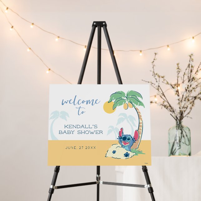 Lilo and Stitch Baby Shower Welcome Sign (In Situ (Stand))