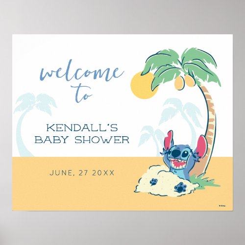 Lilo and Stitch Baby Shower Welcome Sign