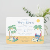 Lilo and Stitch Beach Baby Shower Invitation (Standing Front)