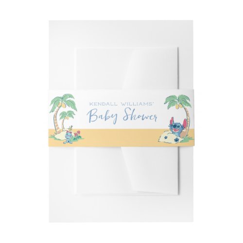 Lilo and Stitch Beach Baby Shower Invitation Belly Band