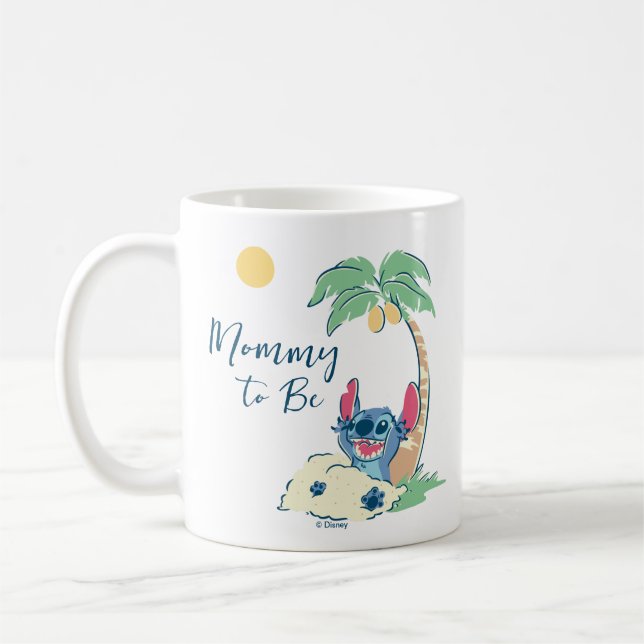 Lilo and Stitch Beach | Baby Shower Mommy to Be Coffee Mug (Left)