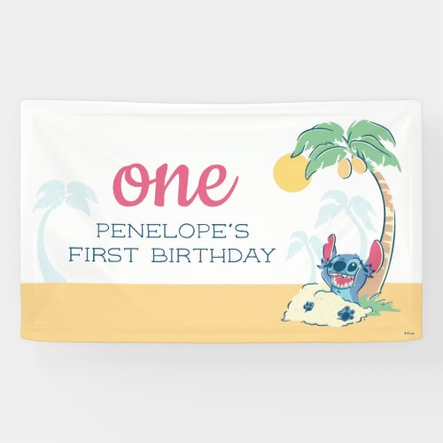Lilo and Stitch Beach Birthday Banner