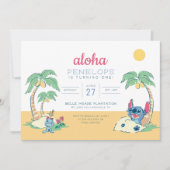Lilo and Stitch Beach Birthday Invitation (Front)