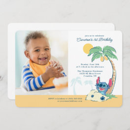 Lilo and Stitch Beach Birthday - Photo Invitation