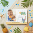 Lilo and Stitch Beach Birthday - Photo Invitation