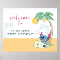 Lilo & Stitch Birthday  Colorful birthday party, 1st birthday party  decorations, Hawaiian birthday party