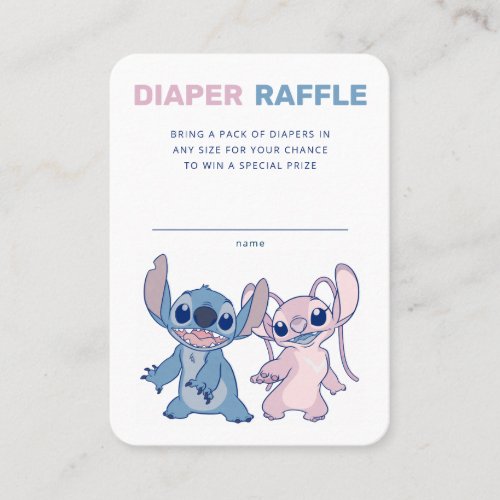Lilo and Stitch  Diaper Raffle Insert Card