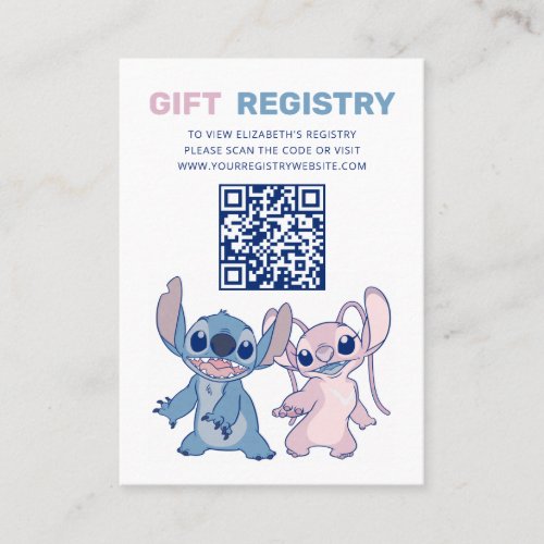 Lilo and Stitch  Gift Registry Insert Card
