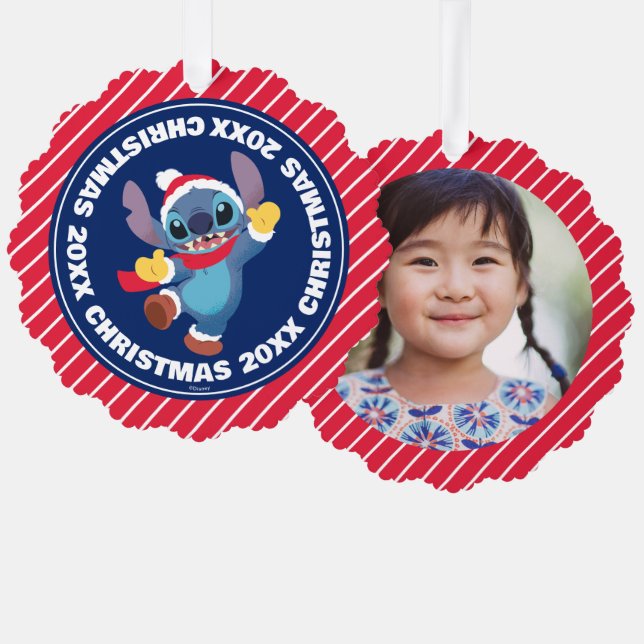 Lilo and Stitch | Happy Holidays Dance Ornament Card (Front/Back)