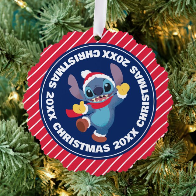 Lilo and Stitch | Happy Holidays Dance Ornament Card (Insitu (Tree))