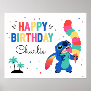 Happy Birthday Its Stitch And Lilo love Poster for Sale by