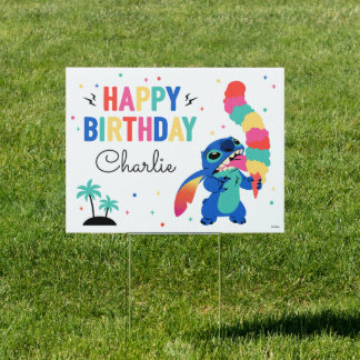 Lilo and Stitch Ice Cream Birthday Sign