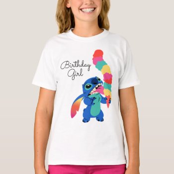 Lilo And Stitch Ice Cream Birthday T-shirt by LiloAndStitch at Zazzle