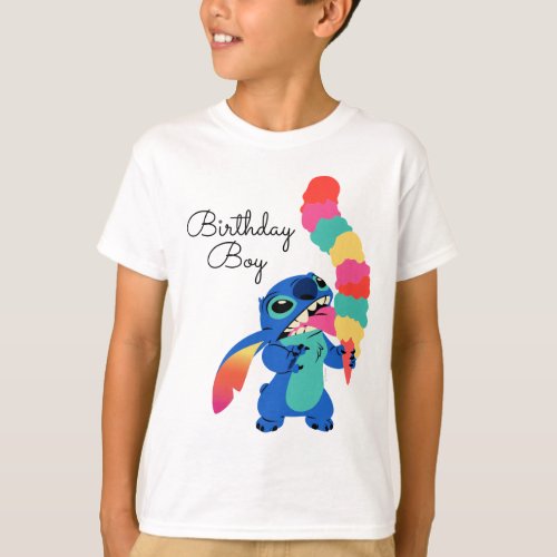 Lilo and Stitch Ice Cream Birthday T_Shirt