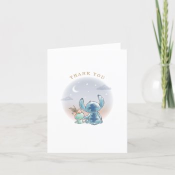 Lilo And Stitch | Over The Moon - Baby Shower Thank You Card by LiloAndStitch at Zazzle