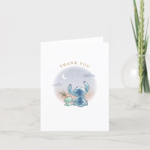 Lilo and Stitch  Over the Moon _ Baby Shower Thank You Card