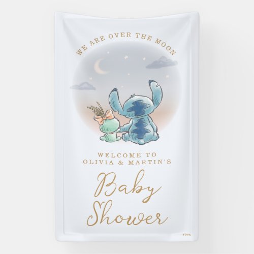 Lilo and Stitch  Over the Moon _ Boy Baby Shower Banner