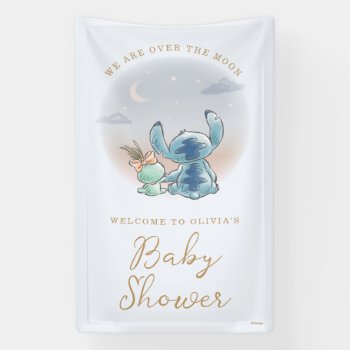 Lilo And Stitch | Over The Moon - Boy Baby Shower Banner by LiloAndStitch at Zazzle