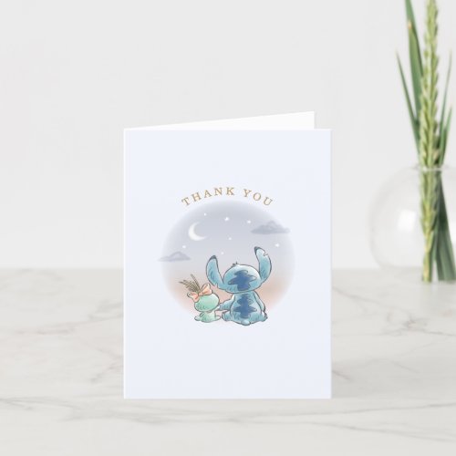 Lilo and Stitch  Over the Moon _ Boy Baby Shower Thank You Card