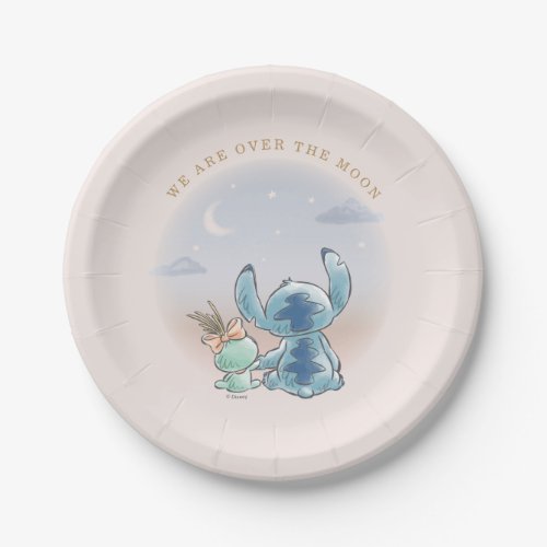 Lilo and Stitch  Over the Moon _ Girl Baby Shower Paper Plates