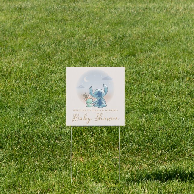 Lilo and Stitch | Over the Moon - Girl Baby Shower Sign (Insitu)
