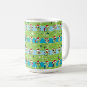 Lilo and Stitch   Stitch Green Holiday Pattern Coffee Mug