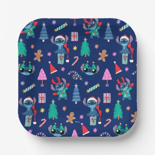 Lilo and Stitch  Stitch Holiday Pattern Paper Plates