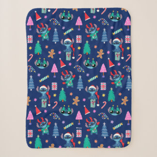 Lilo and Stitch | Stitch Holiday Pattern Sherpa Blanket