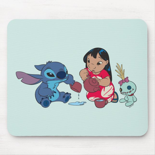 Lilo and Stitch Tea Party Mouse Pad (Front)