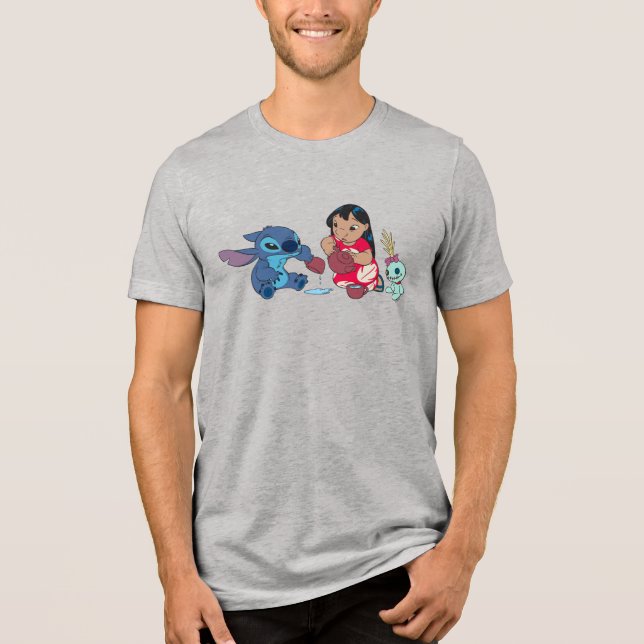 Lilo and Stitch Tea Party Tri-Blend Shirt (Front)
